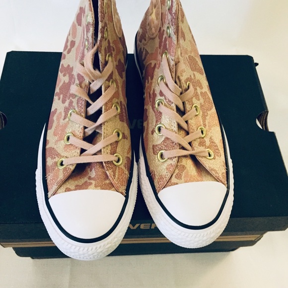 LUREX CAMO PARTICLE BEIGE//CAMEO BROWN CONVERSE WOMEN/'S CTAS HI 559837F